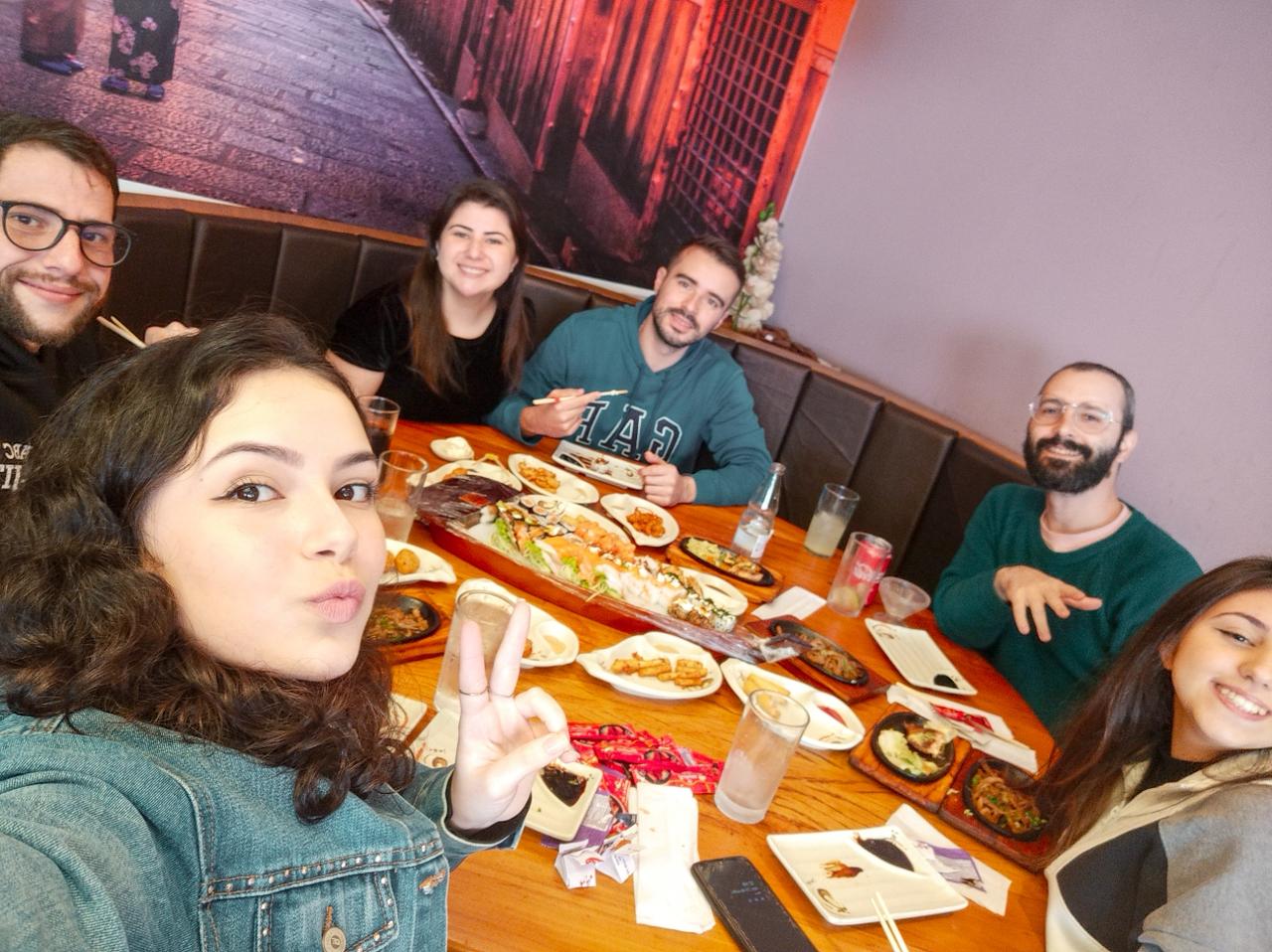 Isa na Resteel — almoço de equipe